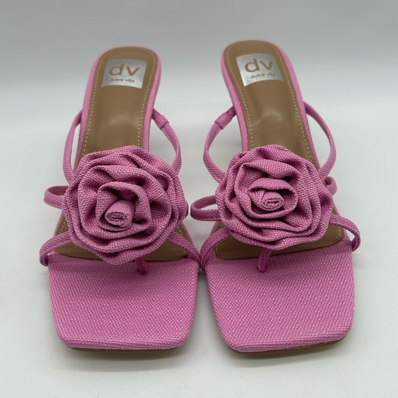 Dolce Vita Zelly Pink Strappy Mule Heels | Size 9 | New With Box - Picture 6 of 10